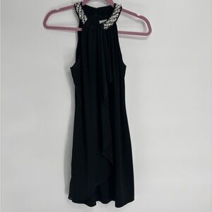 Vintage Cache’ Women’s Knee Length Beaded Neck Dress
